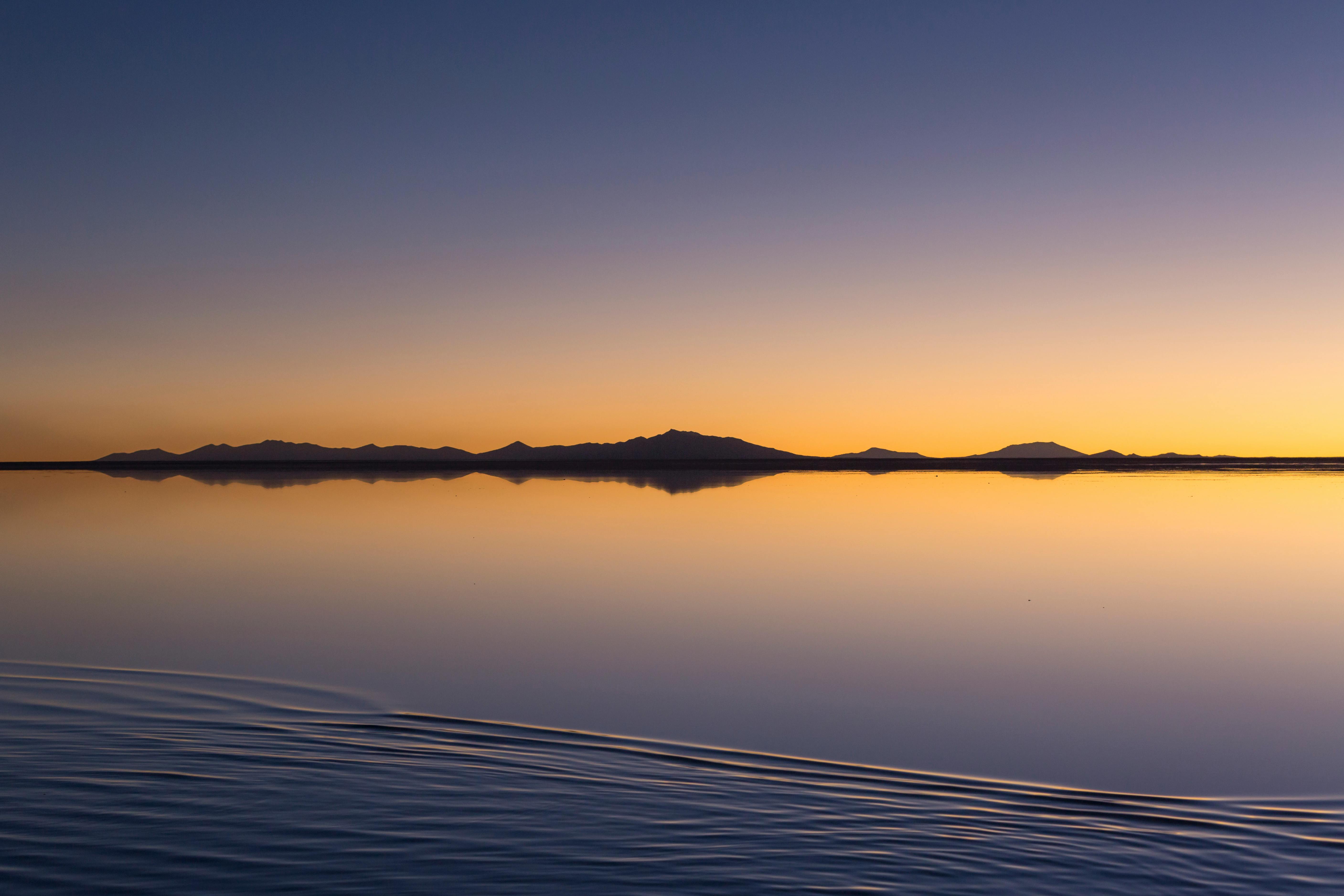 Efectul de oglinda in Salar de Uyuni Bolivia