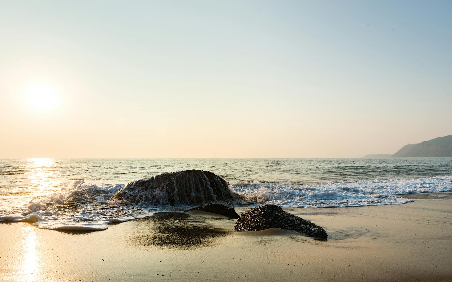 Plaja pustie Goa de Sud